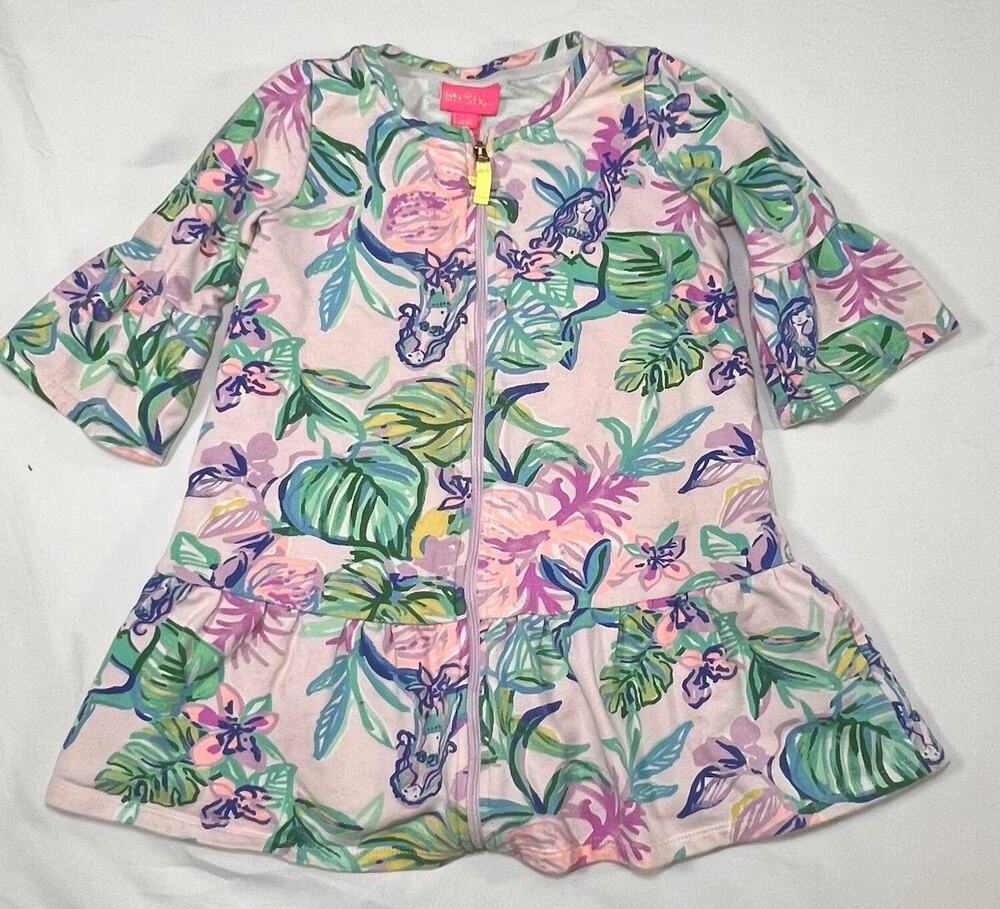 Lilly Pulitzer Sutton Cover Up Girls Size S Amethyst Tint Mermaid in the Shade